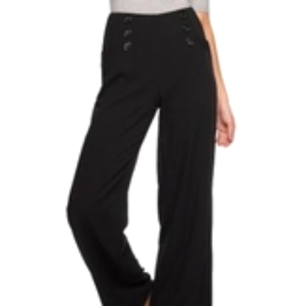 Black button slacks